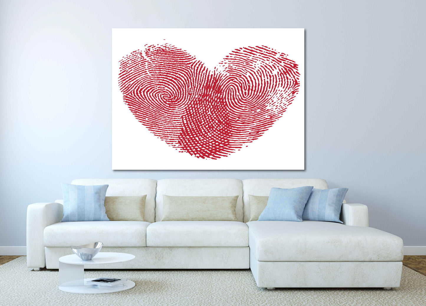Red heart wall art, Love paintings on canvas, heart wall decor, living room art modern abstract art