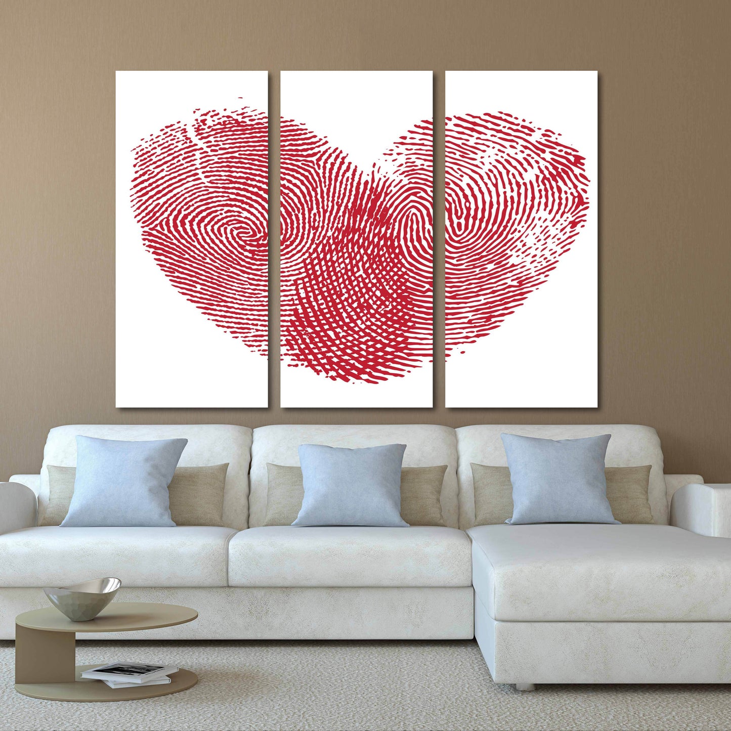 Red heart wall art, Love paintings on canvas, heart wall decor, living room art modern abstract art