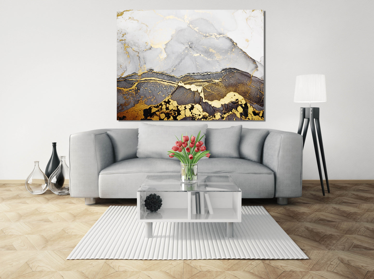 Gold and black wall art Marble wall decor, marble canvas abstract, Abstract wall art paintings on canvas, aesthetic room decor Marble canvas