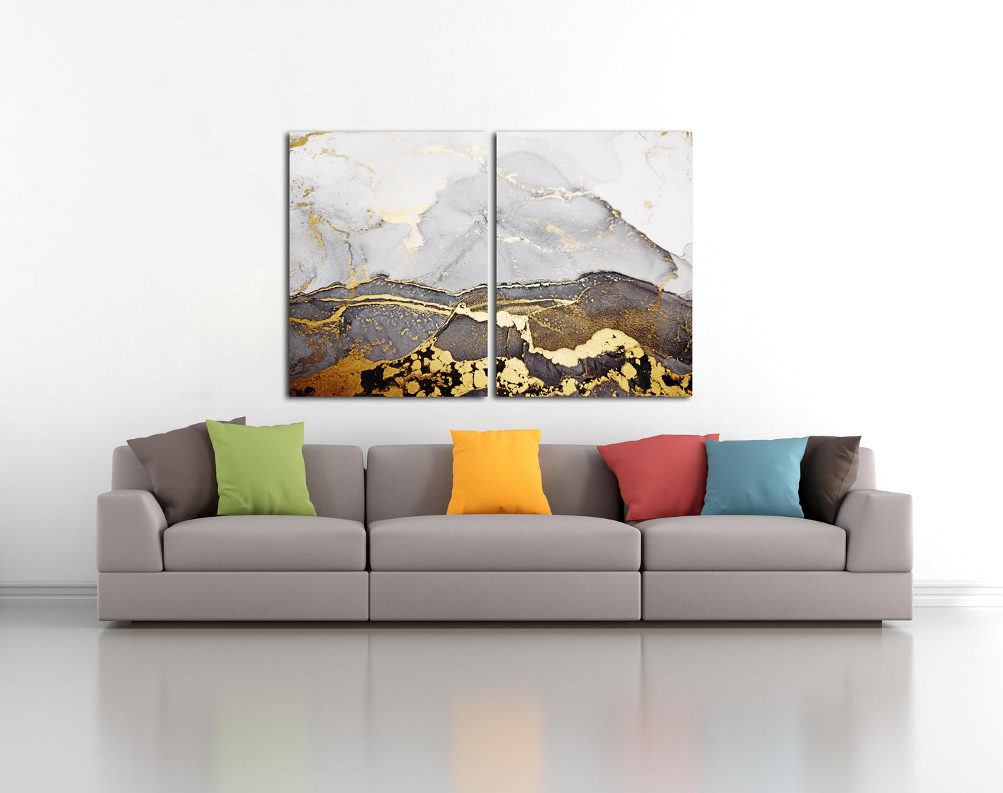 Gold and black wall art Marble wall decor, marble canvas abstract, Abstract wall art paintings on canvas, aesthetic room decor Marble canvas