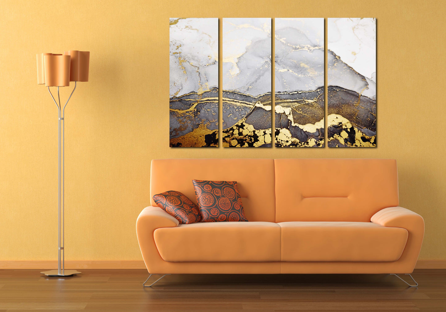 Gold and black wall art Marble wall decor, marble canvas abstract, Abstract wall art paintings on canvas, aesthetic room decor Marble canvas