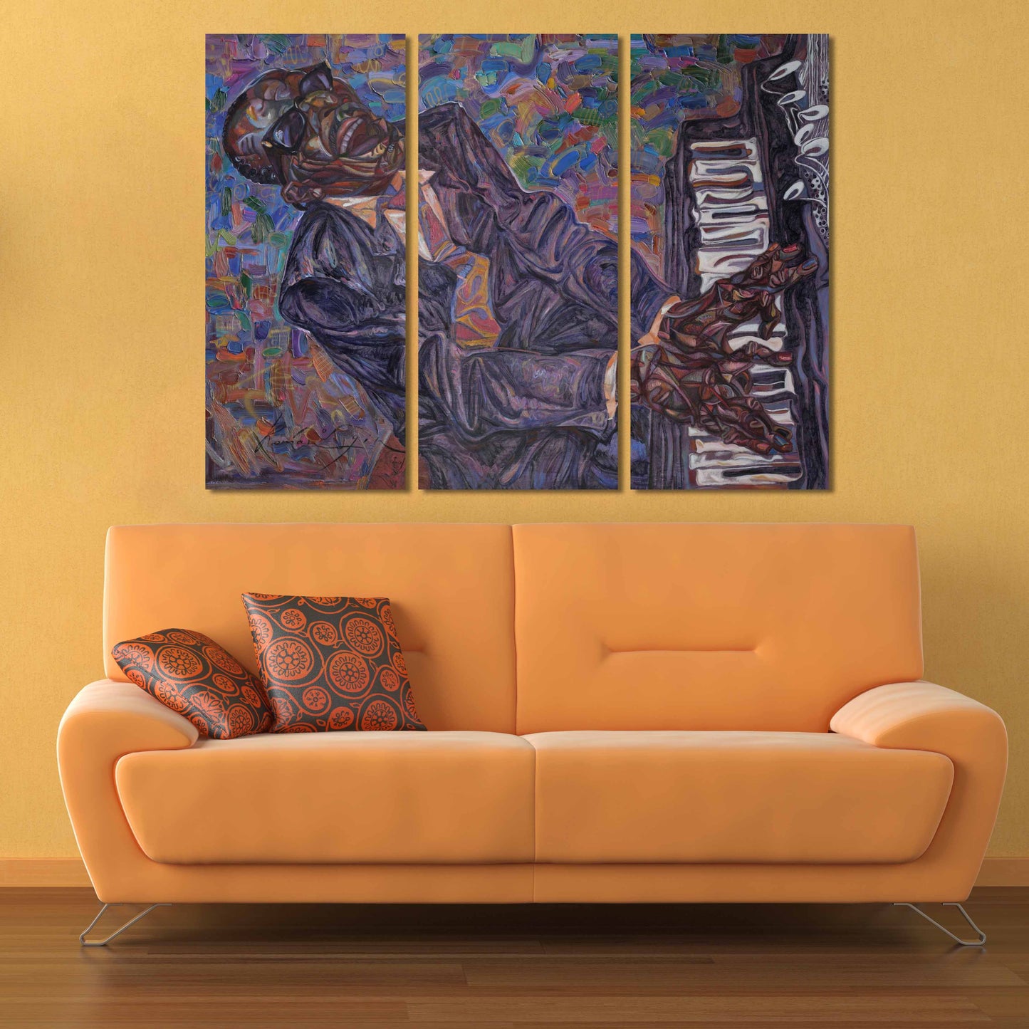 Music wall art jazz wall decor jazz club decor African american wall art Jazz canvas print Black man wall art