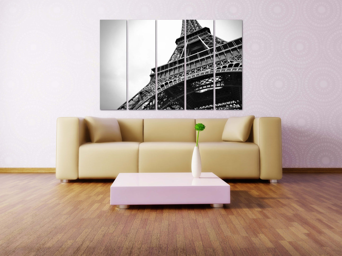 Paris wall art Eiffel tower wall decal large canvas art black and white art extra large wall art canvas wall art multi panel wall art