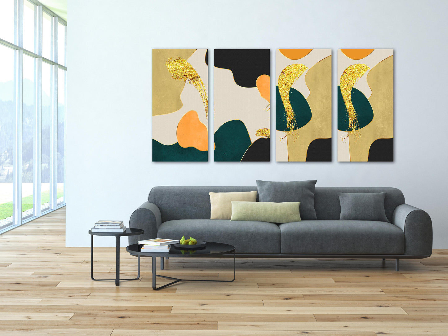 Modern abstract art Multi panel canvas wall art Canvas painting Abstract wall art Abstract painting Home wall decor