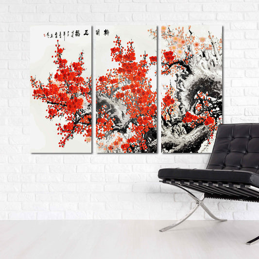 Sakura Bonsai Baum Sakura Blüten Florale Wandkunst japanische Wandkunst Leinwand japanische Drucke Wandkunst asiatische Wandkunst riesige Wandkunst