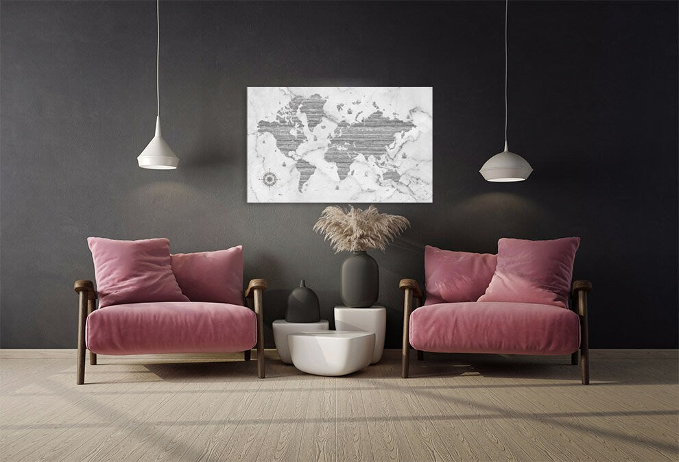 Weltkarte Wandkunst Gemälde auf Leinwand Home Wand Dekor Leinwand Malerei extra große Wandkunst Weltkarte der Welt Wandkunst zeitgenössische Kunst