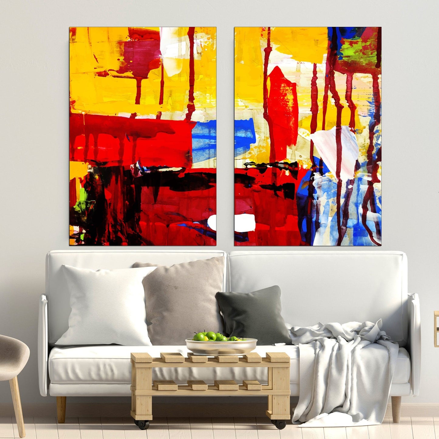Abstrakte Pinselstriche, Abstrakte Wandkunst Gemälde auf Leinwand, Druck abstrakter Druck, mehrteilige Wandkunst abstrakte Leinwand trendy Moderne Kunst