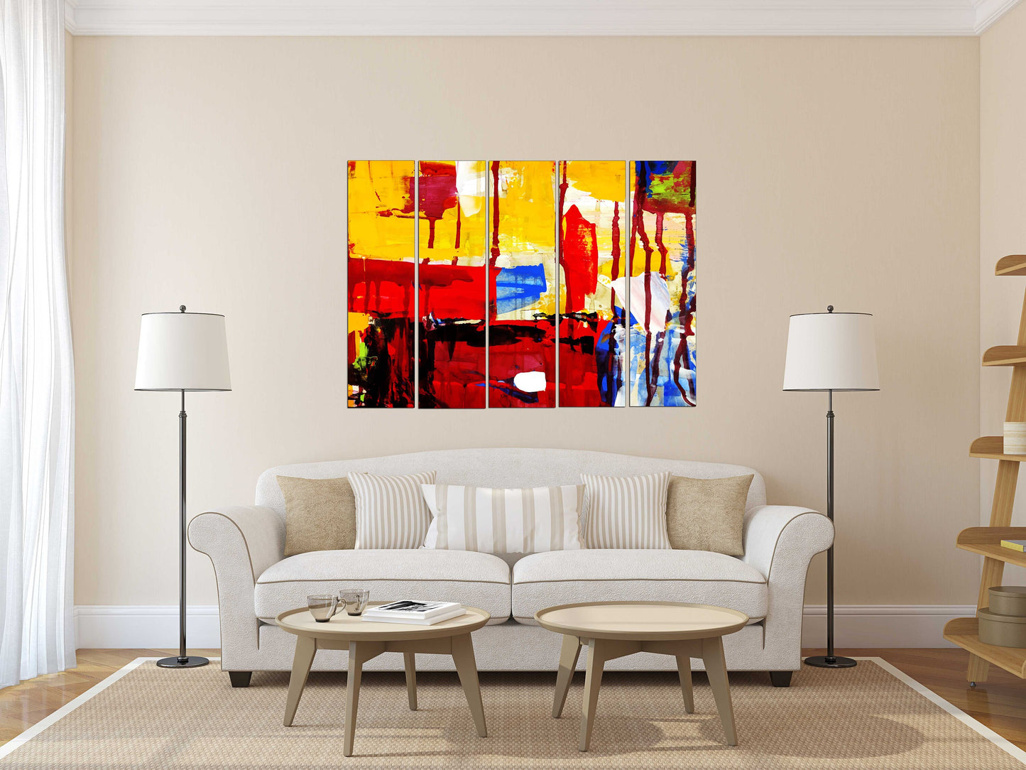Abstrakte Pinselstriche, Abstrakte Wandkunst Gemälde auf Leinwand, Druck abstrakter Druck, mehrteilige Wandkunst abstrakte Leinwand trendy Moderne Kunst