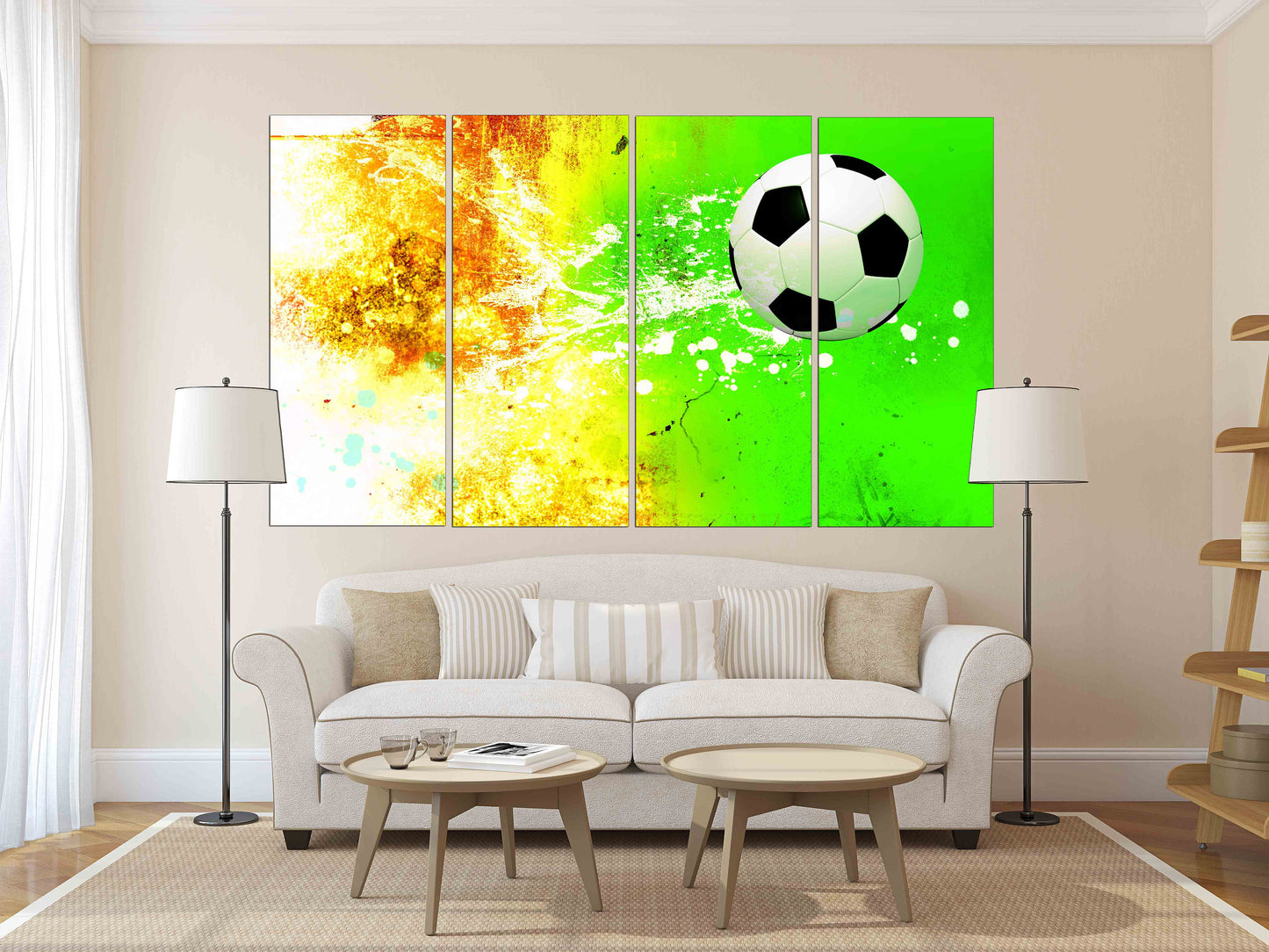 Fußball-Kunst, Fußball-Wandkunst, American Football, Sport-Wandkunst, große abstrakte Kunst, große Leinwandkunst, Fußball-Wandkunst, Fußballspieler-Geschenk