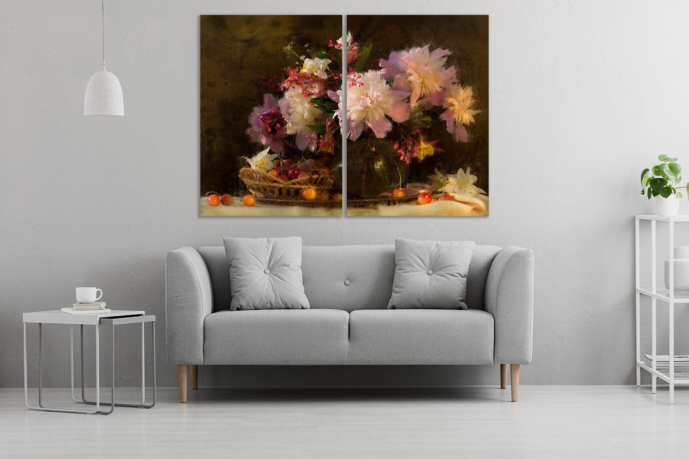 Оil painting flowers Vintage paintings on canvas floral wall art Botanical paintings Flowers wall decor extra large multi panel wall art