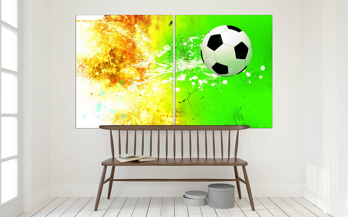 Fußball-Kunst, Fußball-Wandkunst, American Football, Sport-Wandkunst, große abstrakte Kunst, große Leinwandkunst, Fußball-Wandkunst, Fußballspieler-Geschenk