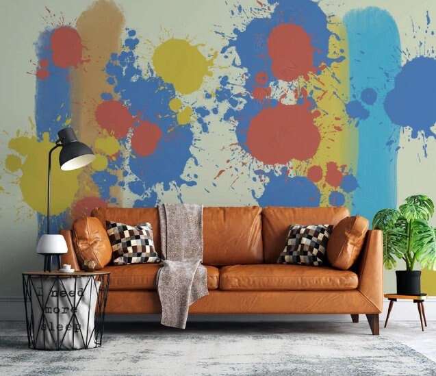 Bright wallpaper, abstract peel and stick wallpaper, art deco wall mural photography, wall decoration covering