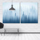 Forest wall art paintings on canvas, home wall decor canvas painting housewarming and wedding gift farmhouse wall decor multi panel wall art