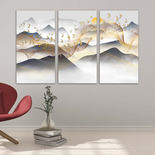 Rocks and mountains Framed wall art mountains Canvas painting Mountain wall Prints Modern Abstract Canvas Home wall decor