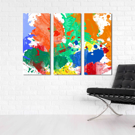 Brush strokes abstract print watercolour Abstract wall art Home wall decor Modern abstract art Multi panel canvas 3 piece wall art