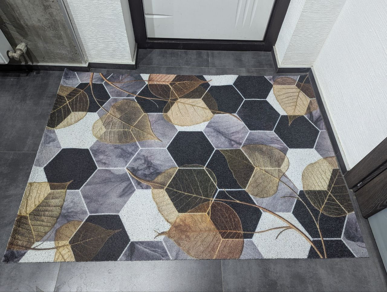 Rutschfeste Türmatte, Flurteppich "Goldener November