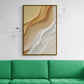 Abstract wall art, white and beige waves canvas print, modern contemporary artwork, bedroom wall art, gift for boss