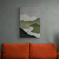 Abstract wall art, mountains art print, framed green white canvas print, abstract landscape artwork, housevarming gift