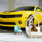 Extra large wallpaper with yellow car, peel and stick wallpaper for boy room, nursery wallcovering, temporary wallpaper