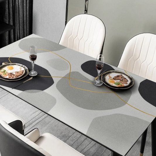 PVC-Tischdecke mit Lederstruktur für den Küchentisch, Tischfolie für den Küchentisch "Boho-Stil"