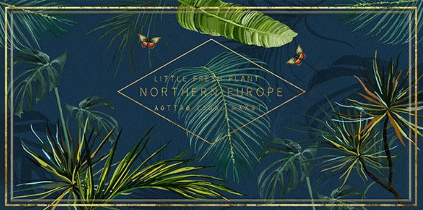 Tischdecke in Lederoptik mit Print in verschiedenen Größen, wasserfeste Tischfolie „Northern Europe“