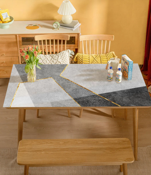 Tischschutz für Café oder Restaurant, Tischdecke mit Lederstruktur „Shades of Gray“