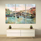 Venice painting Colorful wall art Vintage wall art paintings on canvas, city street art canvas print, oil painting on canvas Venice painting