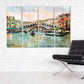 Venice painting Colorful wall art Vintage wall art paintings on canvas, city street art canvas print, oil painting on canvas Venice painting