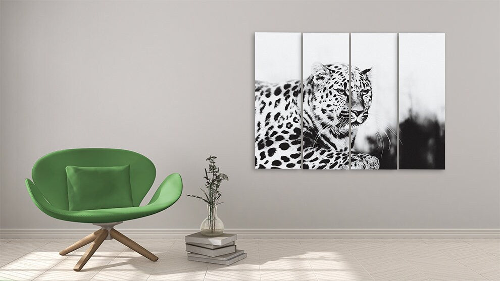 Leopard wall art printable paintings on canvas, home wall decor, canvas painting, living room art, contemporary art