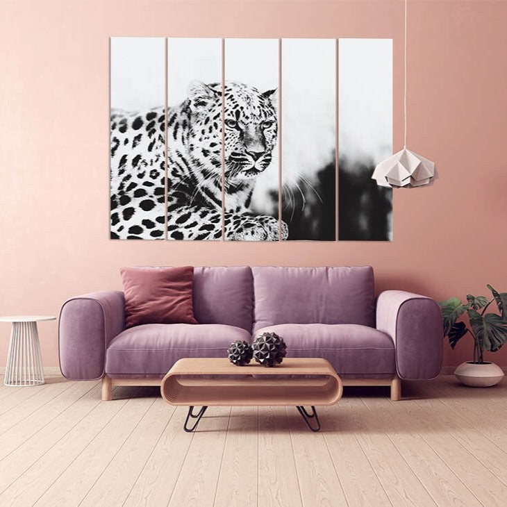 Leopard wall art printable paintings on canvas, home wall decor, canvas painting, living room art, contemporary art