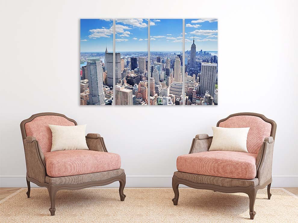 New york city paintings, City wall art paintings on canvas, home wall decor canvas painting 3 piece wall art 4 panel wall art 5 panel canvas