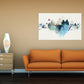 Blue mountains Geometric Abstract minimalist nature wall art paintings on canvas home wall decor wall art Extra large canvas painting