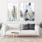 Abstract wall art paintings on canvas, abstract print, extra large wall art, home wall decor, trendy wall art, city wall art multi panel art