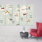 Children's world map wall art paintings on canvas, nursery wall art, world map wall art,  home wall decor, canvas painting, world map canvas