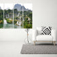 Landscape wall art paintings on canvas, waterfall art, nature wall art  home wall decor, canvas painting, forest print, 3, 4, 5 piece canvas