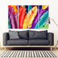 Eclectic wall art, Modern wall art paintings on canvas, feather print feathers wall art home wall decor canvas painting very large paintings