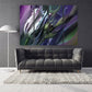 Tulip canvas painting Flowers wall art print Neon purple home wall decor farmhouse multi panel wall decoration