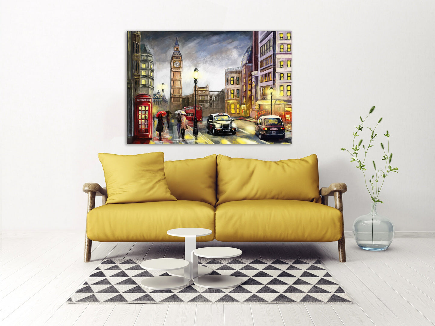 London wall art paintings on canvas, home wall decor, big ben wall decor, city multi panel wall art, canvas print, trendy wall art