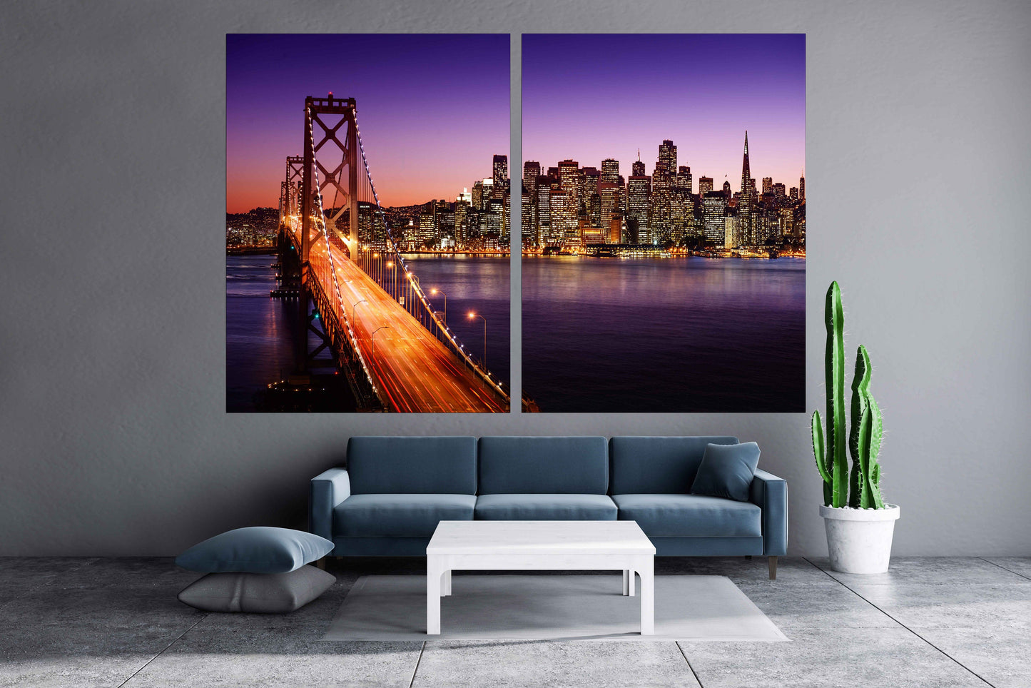 California poster California wall art City wall art paintings on canvas, home wall decor Oakland Bay Bridge San francisco wall art