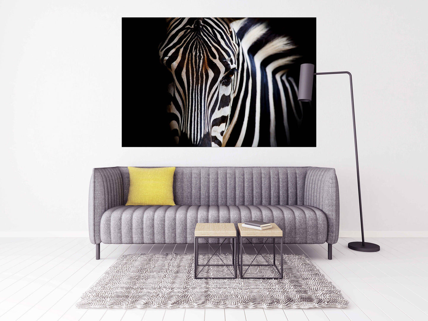 Zebra wall art, Black and white art, wild animal wall art Canvas painting Contemporary art Living room art Extra large wall art