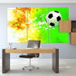 Fußball-Kunst, Fußball-Wandkunst, American Football, Sport-Wandkunst, große abstrakte Kunst, große Leinwandkunst, Fußball-Wandkunst, Fußballspieler-Geschenk