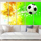 Fußball-Kunst, Fußball-Wandkunst, American Football, Sport-Wandkunst, große abstrakte Kunst, große Leinwandkunst, Fußball-Wandkunst, Fußballspieler-Geschenk