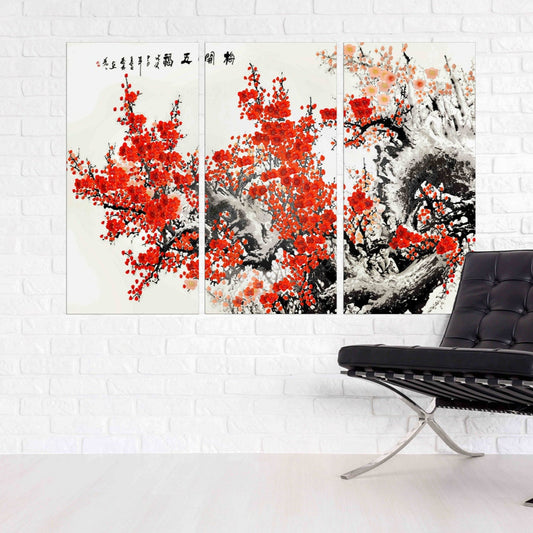 Sakura bonsai tree Sakura blossoms Floral wall art  japanese wall art canvas  japanese prints wall art asian wall art huge wall art