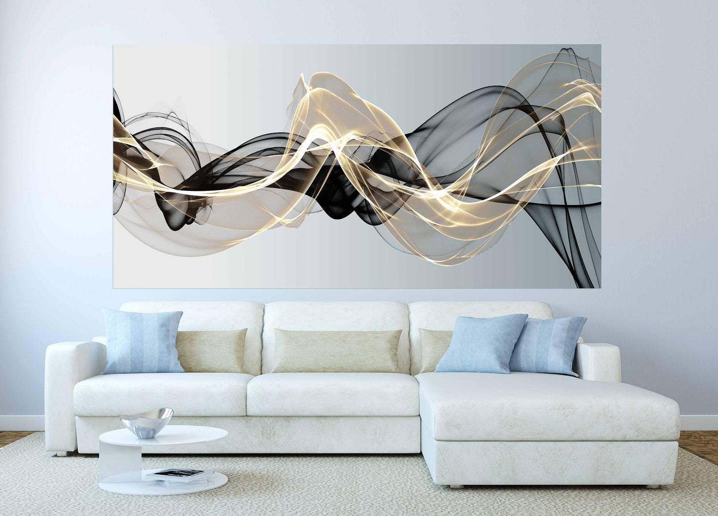 Modern abstract art Black and white art Multi panel canvas room wall decor Abstract wall art Abstract painting Extra large wall art