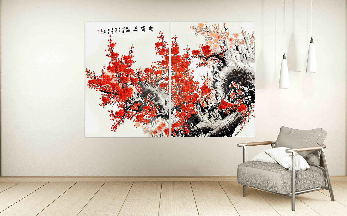 Sakura bonsai tree Sakura blossoms Floral wall art  japanese wall art canvas  japanese prints wall art asian wall art huge wall art