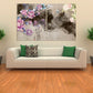 Printable wall art abstract flower, abstract painting, home decor gift, canvas art abstract, multi panel wall art, Contemporary art
