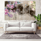 Printable wall art abstract flower, abstract painting, home decor gift, canvas art abstract, multi panel wall art, Contemporary art