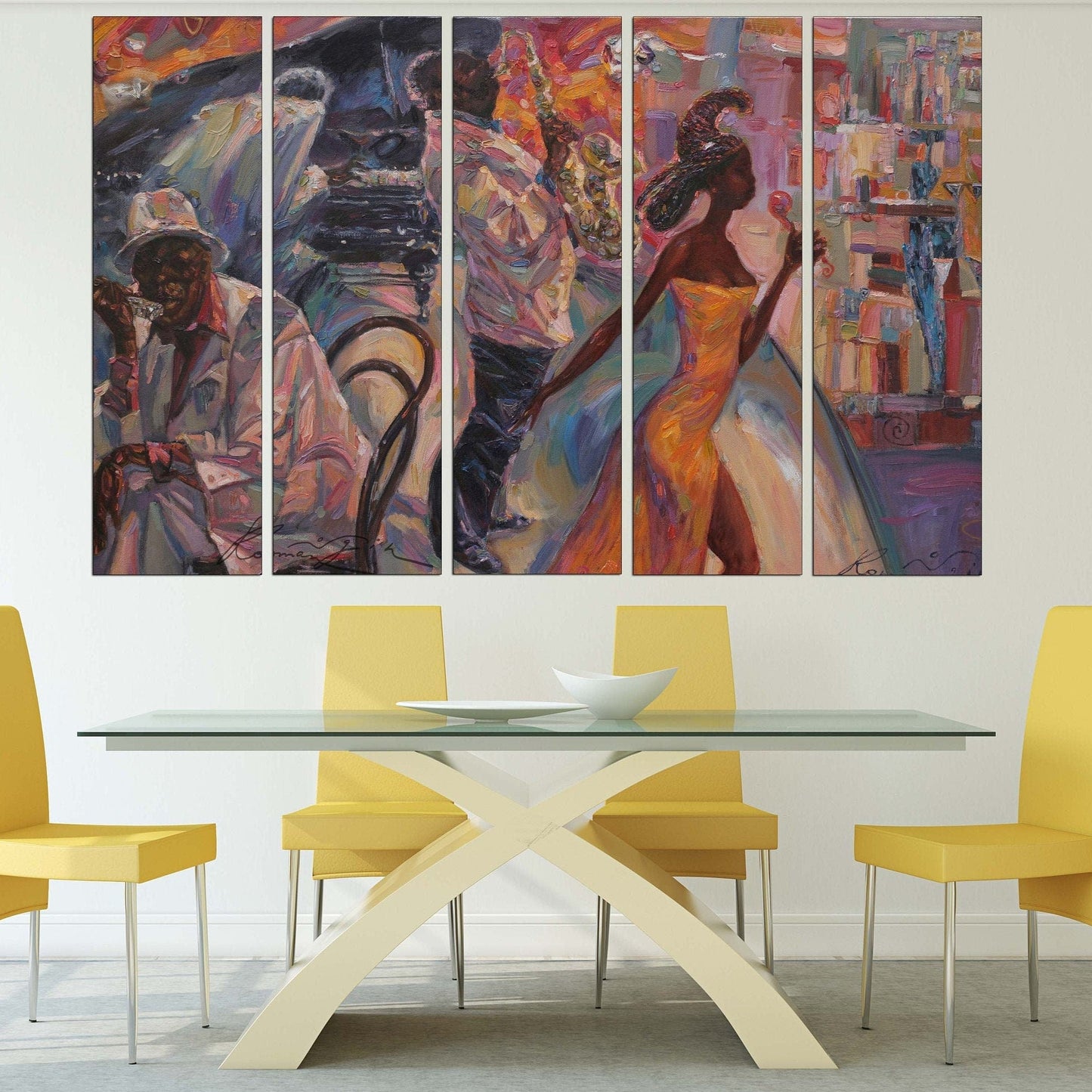 Music wall art jazz wall decor jazz club decor African american wall art Black woman wall art saxophone wall art jazz canvas print