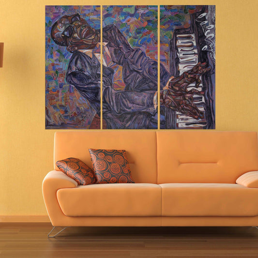 Music wall art jazz wall decor jazz club decor African american wall art Jazz canvas print Black man wall art