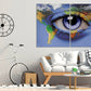 Blue eye painting World map wall art home wall decor canvas painting extra large wall art world map of the world wall art